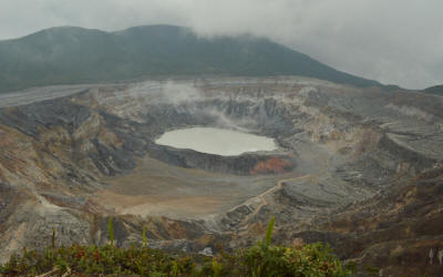 Poas Volcano crater with steaming fumaroles and coffee plantation tour in Costa Rican highlands - Macaws Adventure Tours by Pablo C